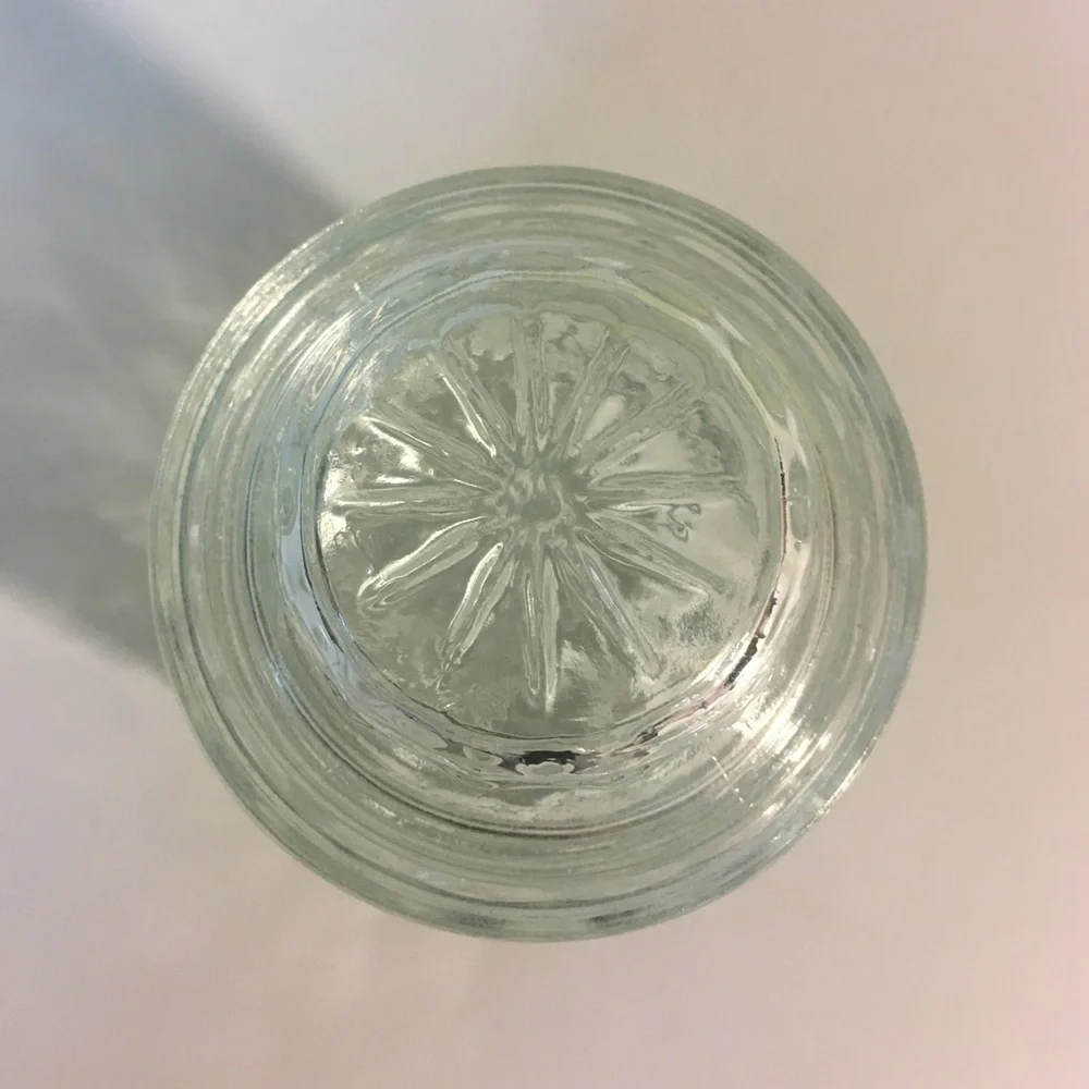 Vintage Clear Glass Jar With Lid